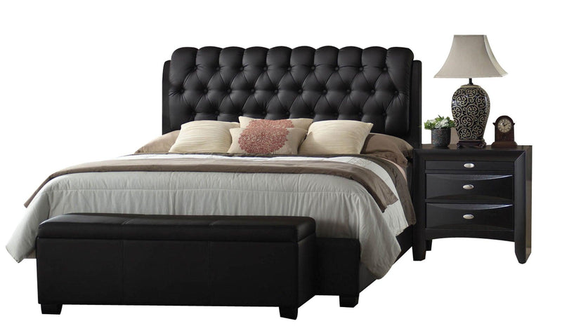 Acme Ireland Queen PU Platform Bed in Black 14350Q image