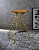 Dragea Whiskey PU & Gold Bar Stool