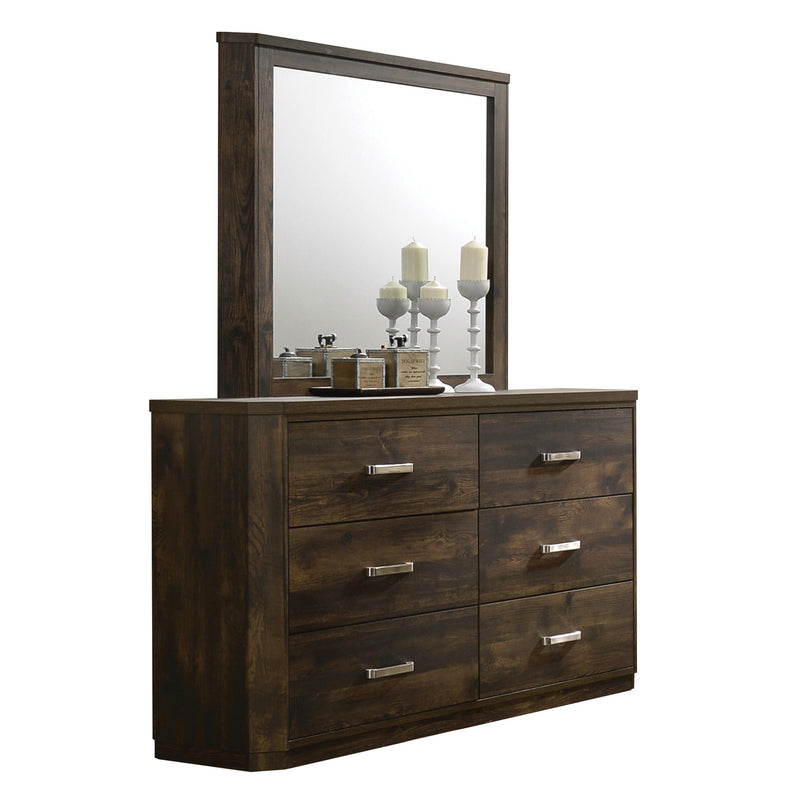 Elettra Rustic Walnut Mirror - Ace Furniture and Decor