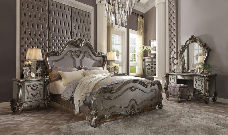 Versailles Antique Platinum Queen Bed - Ace Furniture and Decor
