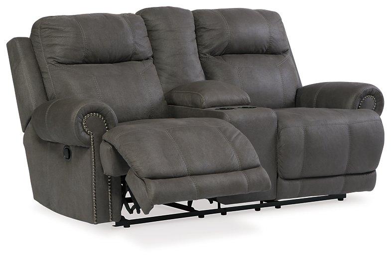 Austere Reclining Loveseat with Console