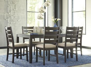 Rokane Dining Table and Chairs (Set of 7)