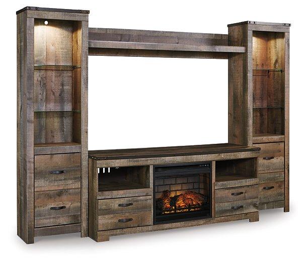 Trinell 4-Piece Entertainment Center with Electric Fireplace image