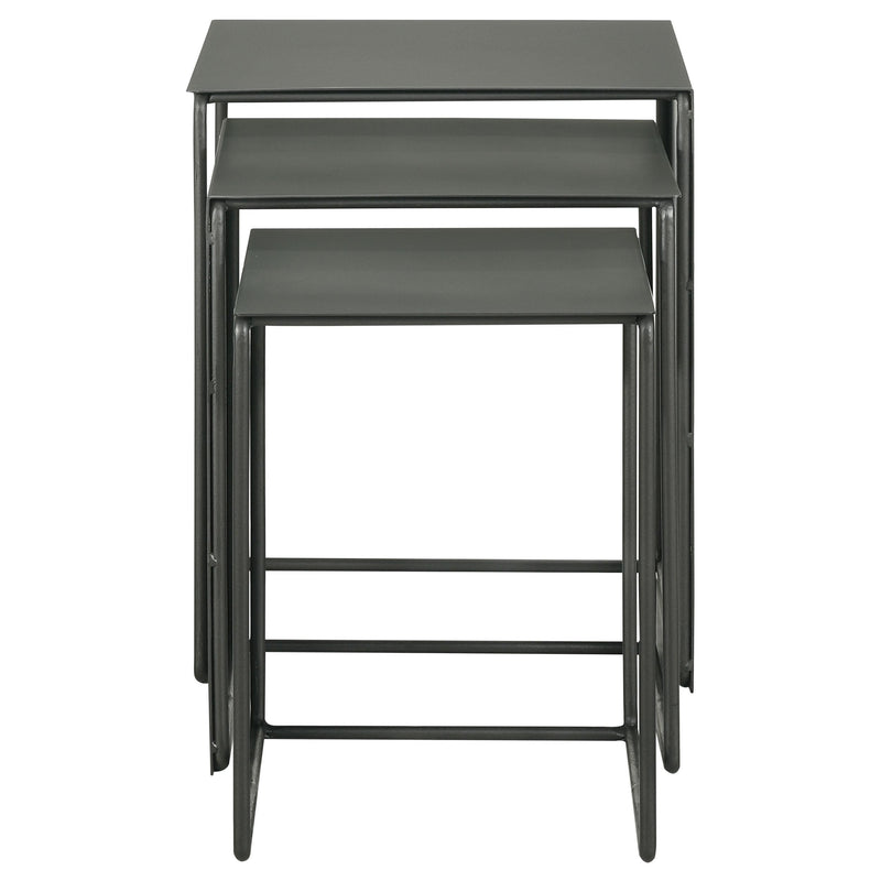 Imez 3-piece Rectangular Metal Nesting Table Grey - Ace Furniture and Decor