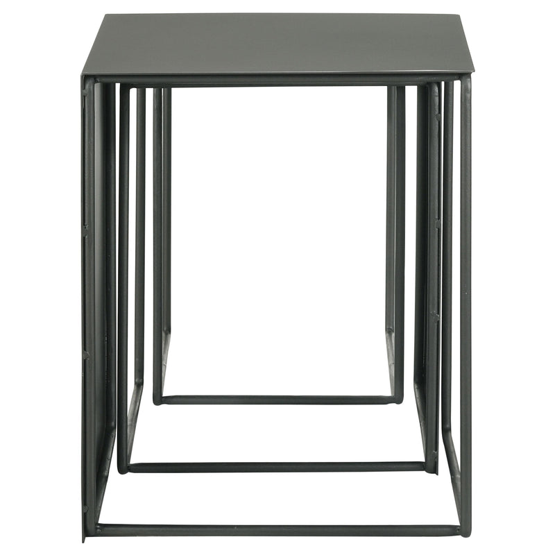 Imez 3-piece Rectangular Metal Nesting Table Grey - Ace Furniture and Decor