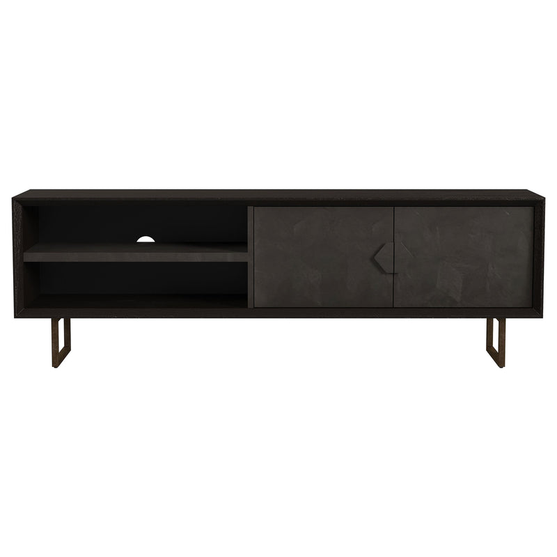 Marsden 2-door Wood 70" TV Stand Charcoal Black - Ace Furniture and Decor