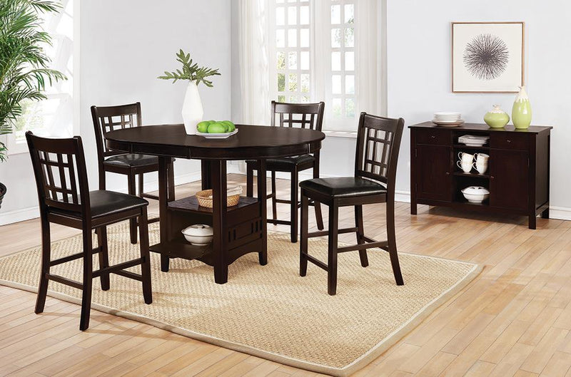 Lavon Oval Counter Height Table Espresso - Ace Furniture and Decor