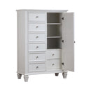 Sandy Beach 8-drawer Door Chest Storage Cream White - Ace Furniture and Decor