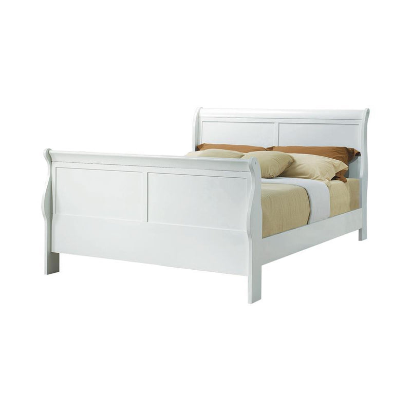 Louis Philippe Traditional Youth White Full Bed