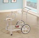 Sarandon 3-tier Serving Cart Chrome and Clear - Ace Furniture and Decor