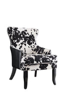 Trea Cowhide Print Accent Chair Black and White - Ace Furniture and Decor