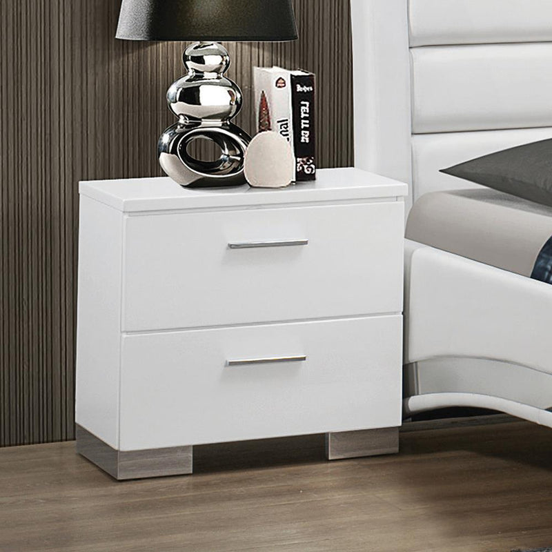 Felicity Contemporary Two-Drawer Nightstand