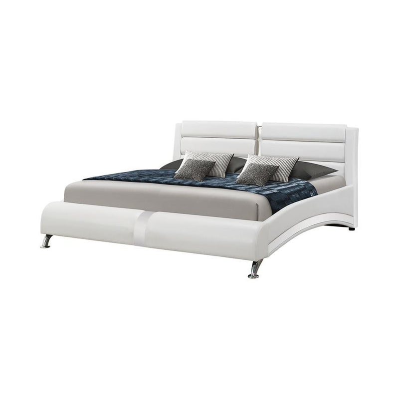 Jeremaine California King, E.King, & Queen Upholstered Bed White - Ace Furniture and Decor