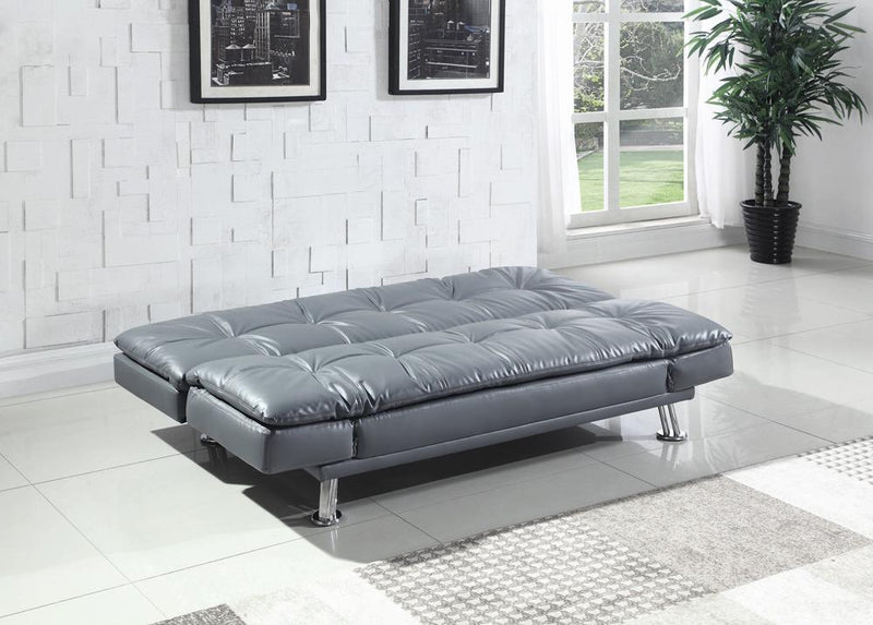 Dilleston Tufted Back Upholstered Sofa Bed Grey - Ace Furniture and Decor