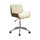 Addington Adjustable Height Office Chair Ecru and Chrome - Ace Furniture and Decor