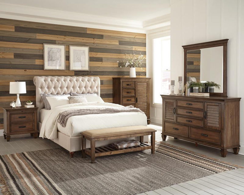 Devon Tufted Upholstered California King, Eastren King, & Queen Bed Beige - Ace Furniture and Decor