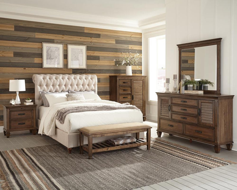 Devon Tufted Upholstered California King, Eastren King, & Queen Bed Beige - Ace Furniture and Decor