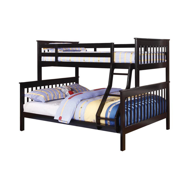 Chapman Full Over Full & Twin Over Full Bunk Bed Black & White - Ace Furniture and Decor