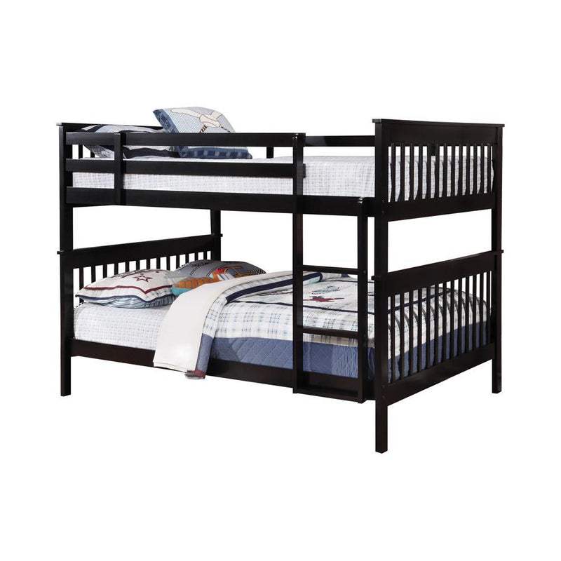 Chapman Full Over Full & Twin Over Full Bunk Bed Black & White - Ace Furniture and Decor