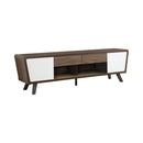 Alvin 2-drawer TV Console Dark Walnut and Glossy White - Ace Furniture and Decor