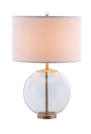 Kenny Drum Shade Table Lamp with Glass Base White - Ace Furniture and Decor