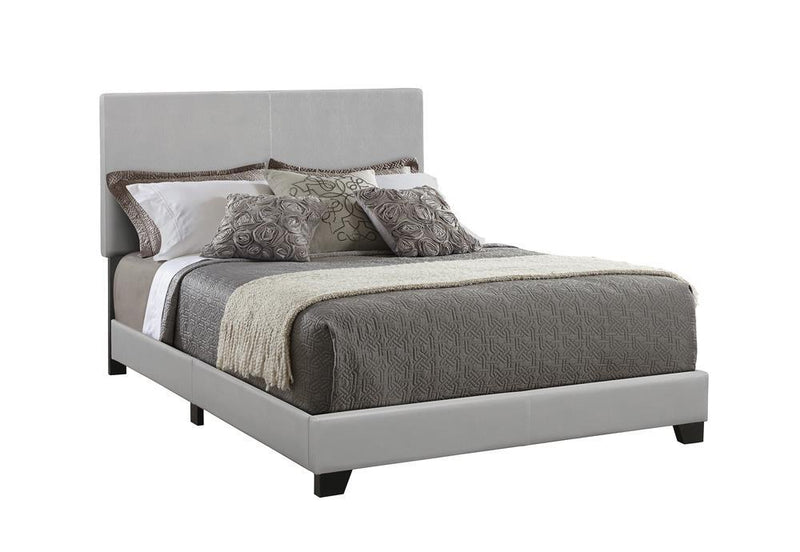 Dorian Upholstered California King, E.King, & Queen Bed Black, Brown, & Grey - Ace Furniture and Decor