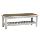 Franco Bench Brown and Antique White - Ace Furniture and Decor