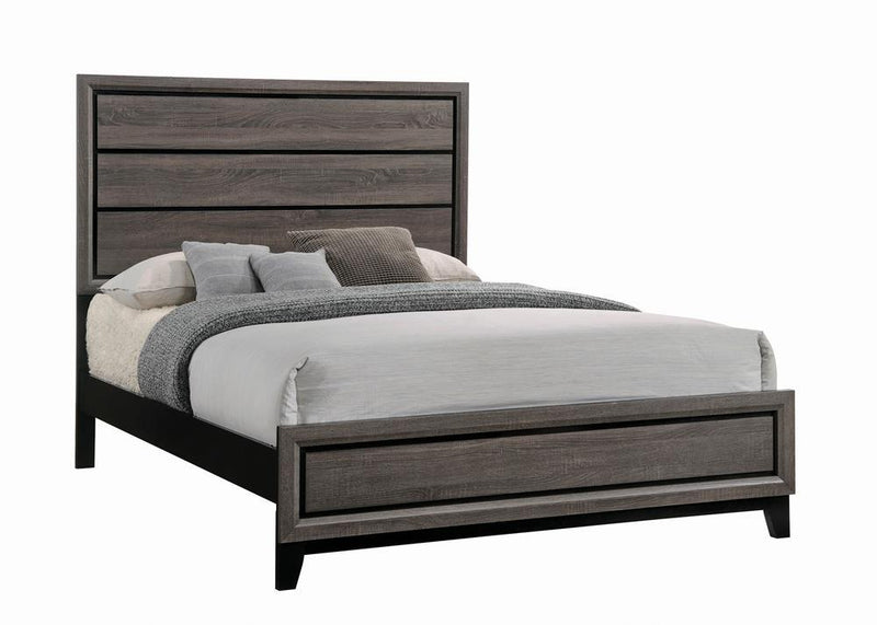 Watson Eastern King & Queen Bed Grey Oak and Black - Ace Furniture and Decor