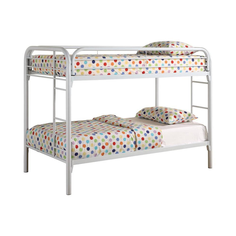 Morgan Twin Over Twin Bunk Bed Black & White - Ace Furniture and Decor