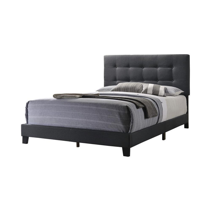 Mapes Tufted Upholstered Eastern King, Queen, Twin & Full Bed Charcoal & Grey - Ace Furniture and Decor