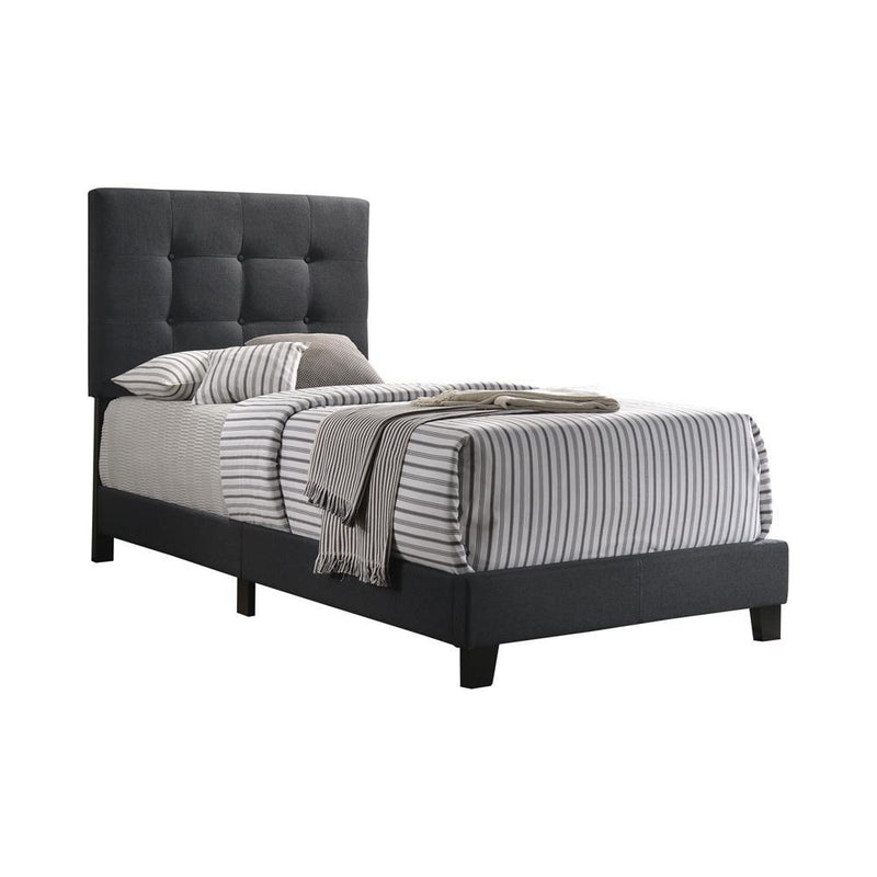Mapes Tufted Upholstered Eastern King, Queen, Twin & Full Bed Charcoal & Grey - Ace Furniture and Decor