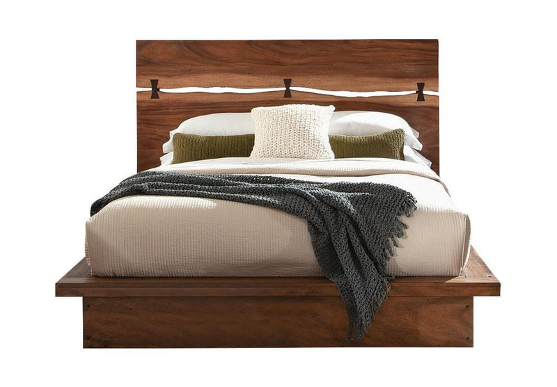 Winslow California King, E.King & Queen Bed Smokey Walnut and Coffee Bean - Ace Furniture and Decor