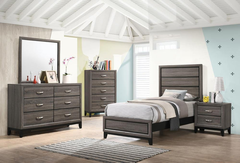 Watson Full & Twin Panel Bed Grey Oak - Ace Furniture and Decor