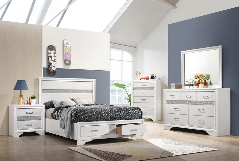 Miranda Full & Twin Storage Bed White - Ace Furniture and Decor