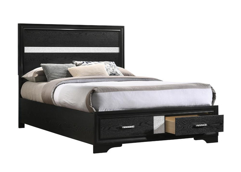 Miranda Full & Twin Storage Bed Black - Ace Furniture and Decor