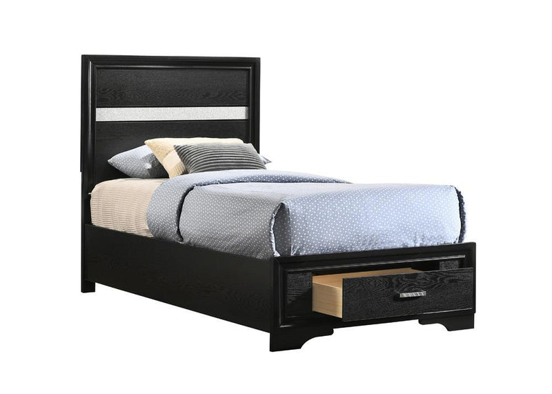 Miranda Full & Twin Storage Bed Black - Ace Furniture and Decor