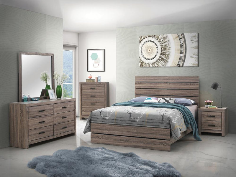 Brantford Eastern King & Queen Panel Bed Barrel Oak - Ace Furniture and Decor