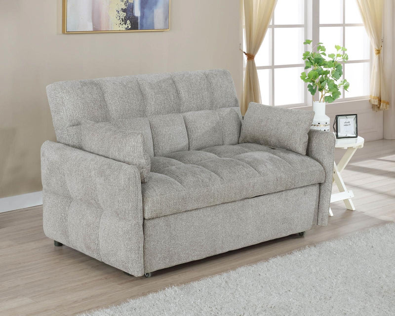 Cotswold Tufted Cushion Sleeper Sofa Bed Light Grey & Dark Grey - Ace Furniture and Decor