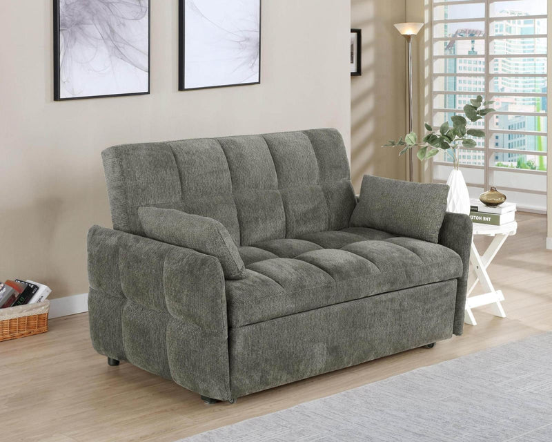 Cotswold Tufted Cushion Sleeper Sofa Bed Light Grey & Dark Grey - Ace Furniture and Decor