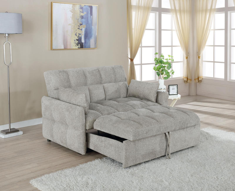 Cotswold Tufted Cushion Sleeper Sofa Bed Light Grey & Dark Grey - Ace Furniture and Decor