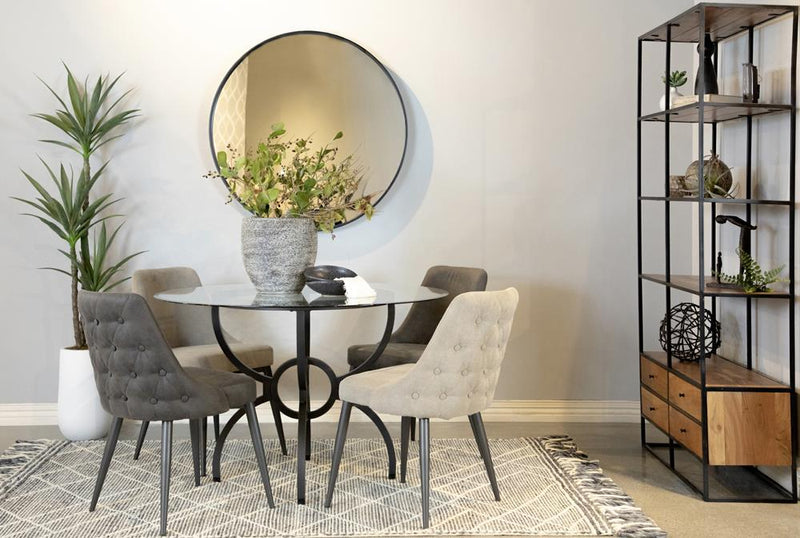 Cosmo Upholstered Curved Back Side Chairs (Set of 2) - Ace Furniture and Decor