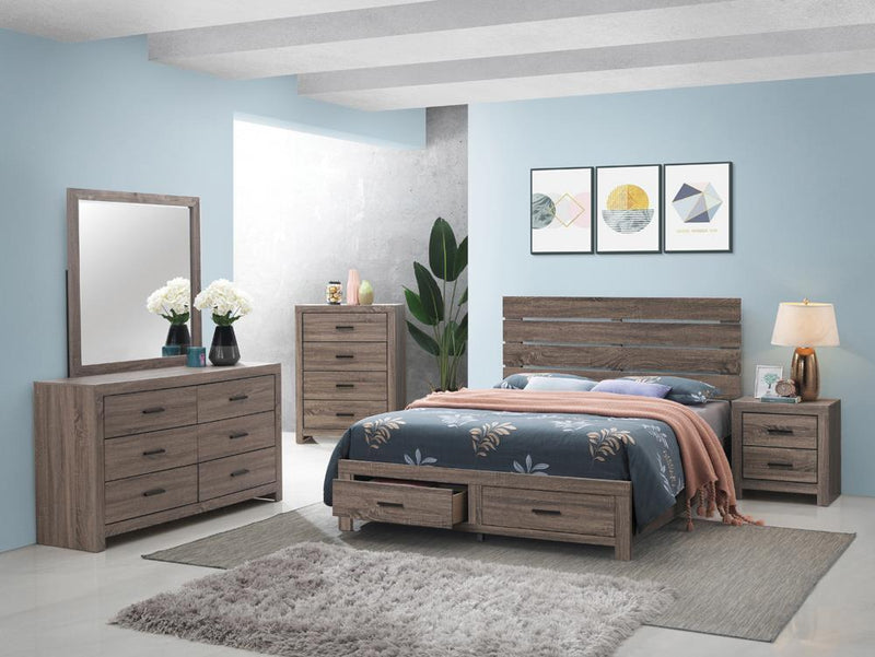 Brantford Eastern King & Queen Panel Bed Barrel Oak - Ace Furniture and Decor