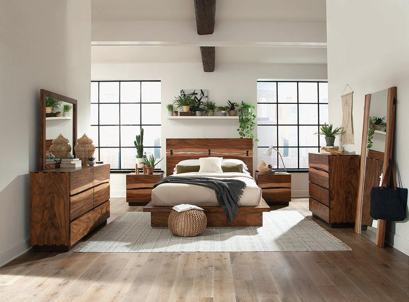 Winslow California King, E.King & Queen Bed Smokey Walnut and Coffee Bean - Ace Furniture and Decor