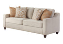 Christine Upholstered Cushion Back Sofa Beige - Ace Furniture and Decor
