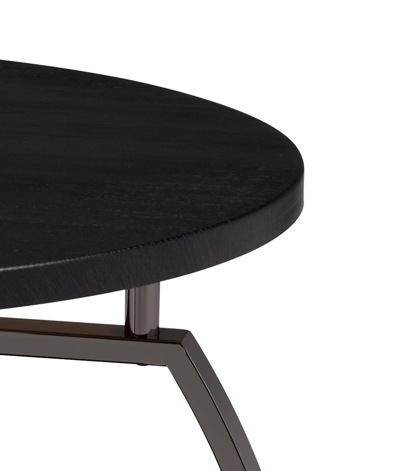 Dacre Round Coffee Table Dark Grey and Black Nickel - Ace Furniture and Decor