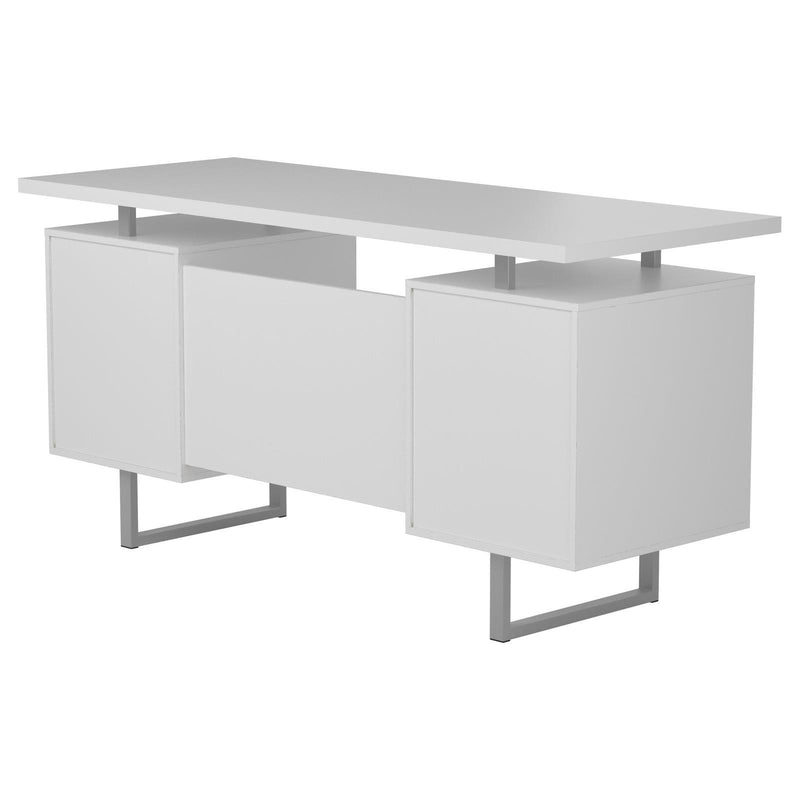 Lawtey Floating Top Office Desk Weathered Grey - Ace Furniture and Decor
