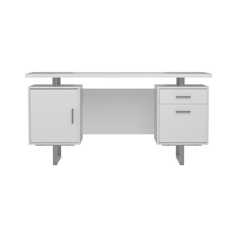 Lawtey Floating Top Office Desk Weathered Grey - Ace Furniture and Decor