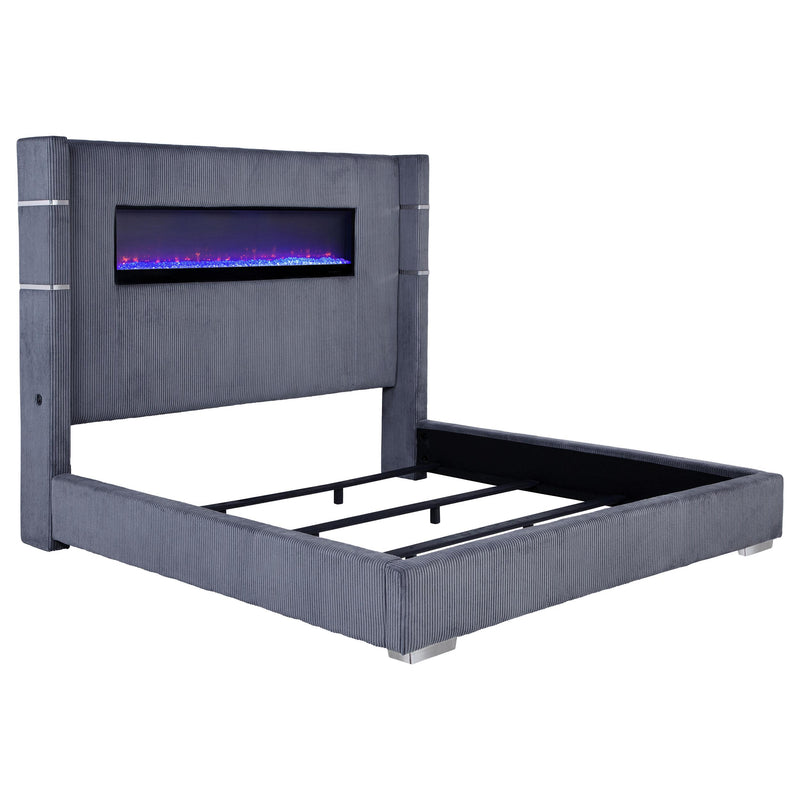 Tisdall California King, E.King & Queen Bed Grey, Black & Queen - Ace Furniture and Decor