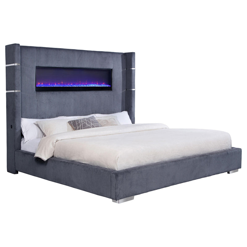 Tisdall California King, E.King & Queen Bed Grey, Black & Queen - Ace Furniture and Decor