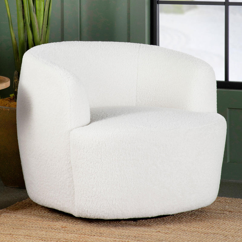 Hudson Upholstered Swivel Chair Natural - Ace Furniture and Decor